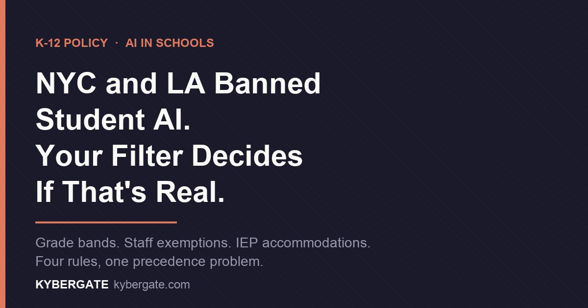 NYC and LA Banned Student AI. Your Filter Is What Decides If That's Real.